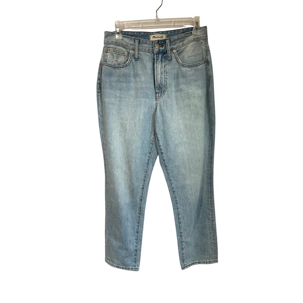 Madewell Curvy Perfect Vintage Straight Leg Jeans Size 27 Petite Light Wash